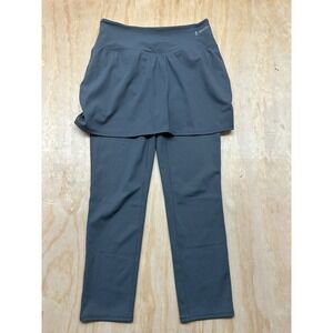 Zuda Women Gray Skapri Skirted Leggings Crop Activewear A380834 Size S